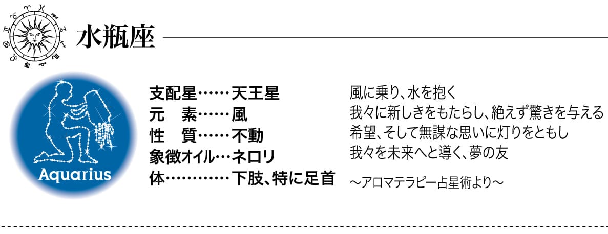 水瓶座のオイルの詳細