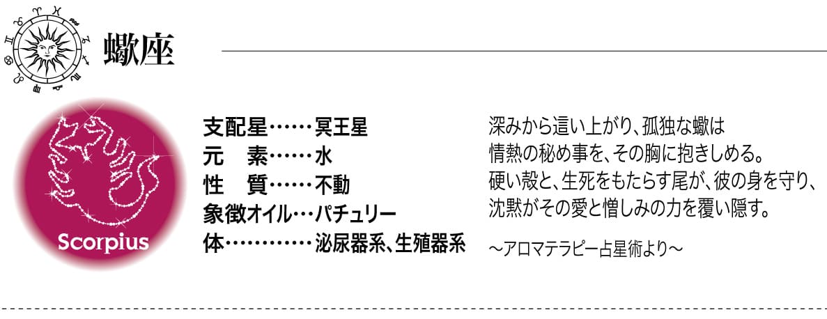 蠍座のオイルの詳細